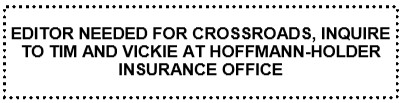 Editor Needed for the Crossroads